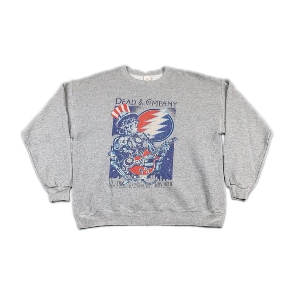Dead and Company Boston Nov 10th 2015 Boston Massachusetts Sweater Mens XL Gray